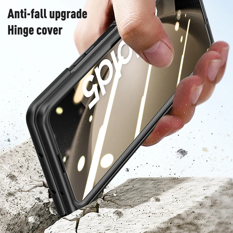 Samsung Galaxy Z Fold5 telefon kılıfı katlanır stand Cilt Menteşe Koruyucu Damla ve Çarpışma Geçirmez Z fold5 telefon kılıfı s - 3