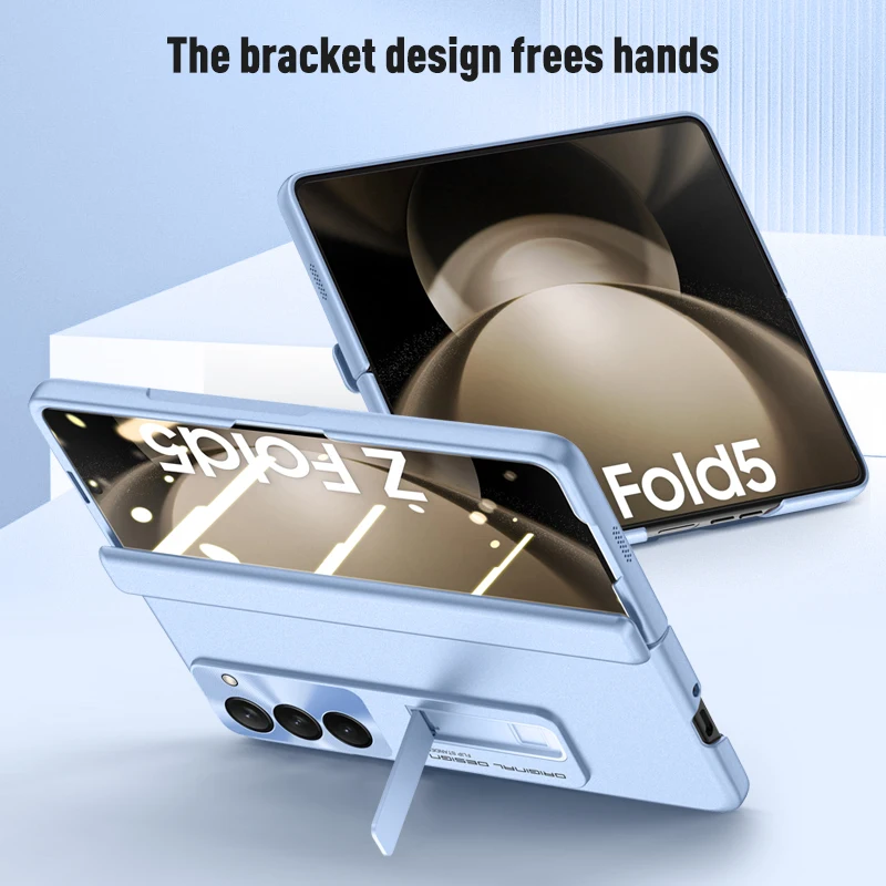 Samsung Galaxy Z Fold5 telefon kılıfı katlanır stand Cilt Menteşe Koruyucu Damla ve Çarpışma Geçirmez Z fold5 telefon kılıfı s - 4