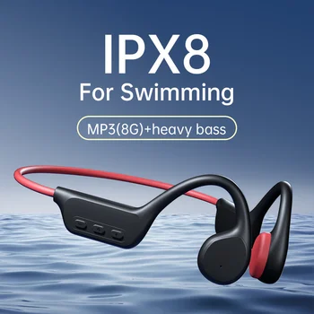 Bluetooth Kablosuz Kemik İletim Kulaklık TWS IPX8 Su Geçirmez mikrofonlu kulaklık Kulaklık Spor Yüzme Smartphone xiaomi İçin