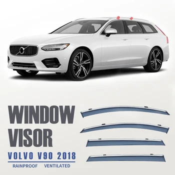 Pencere Siperliği Volvo V90 2018 2019 2020 2021 Otomatik Kapı Siperliği Weathershields Pencere Koruyucuları