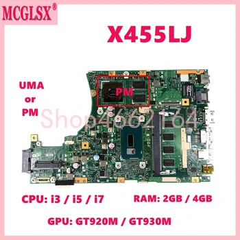 X455LJ ı3/ı5/ı7 CPU Anakart For ASUS X455L X455LF X455LJ X455LD A455L F454L X455LA X455LAB X455LN X455LNB Laptop Anakart