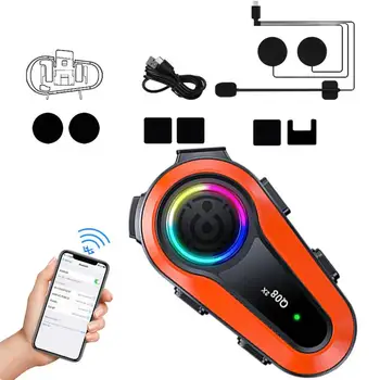 Kask mikrofonlu hoparlörler 5.0 Biniciler Motosiklet Kulaklık IPX6 Su Geçirmez Kask İletişim Sistemleri Handsfree Kulaklık