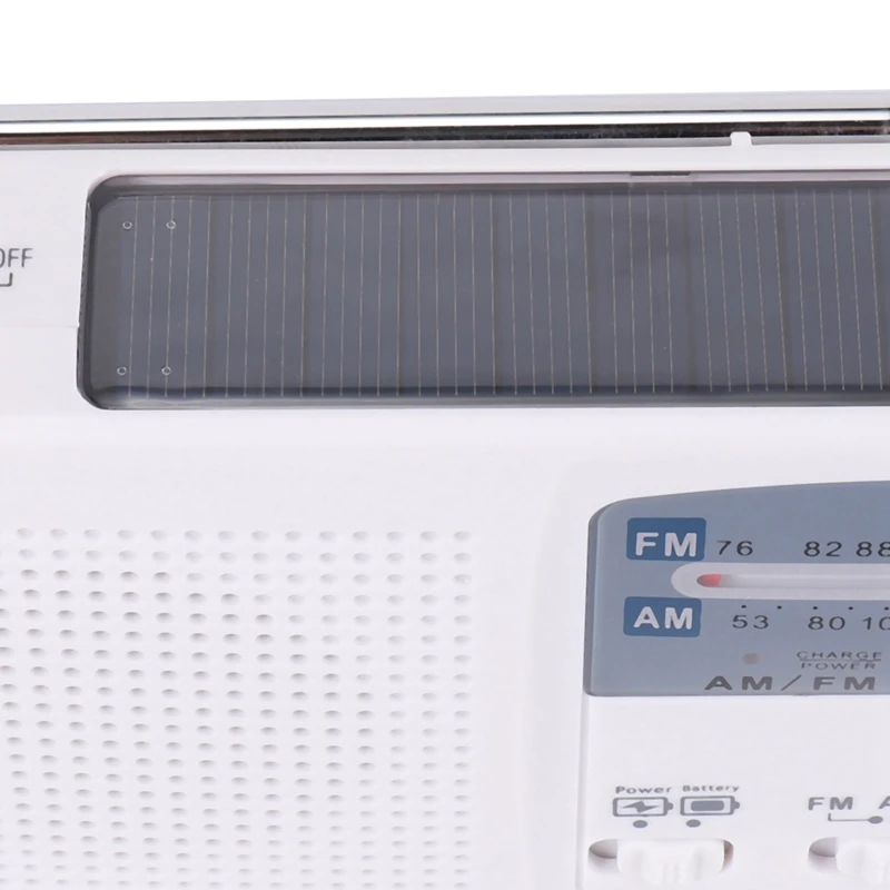 2X Acil Radyo İle Güneş Ve El Krank Kendinden Powered, Pil USB FM / AM Radyo LED el feneri Telefon Şarj Cihazı - 4