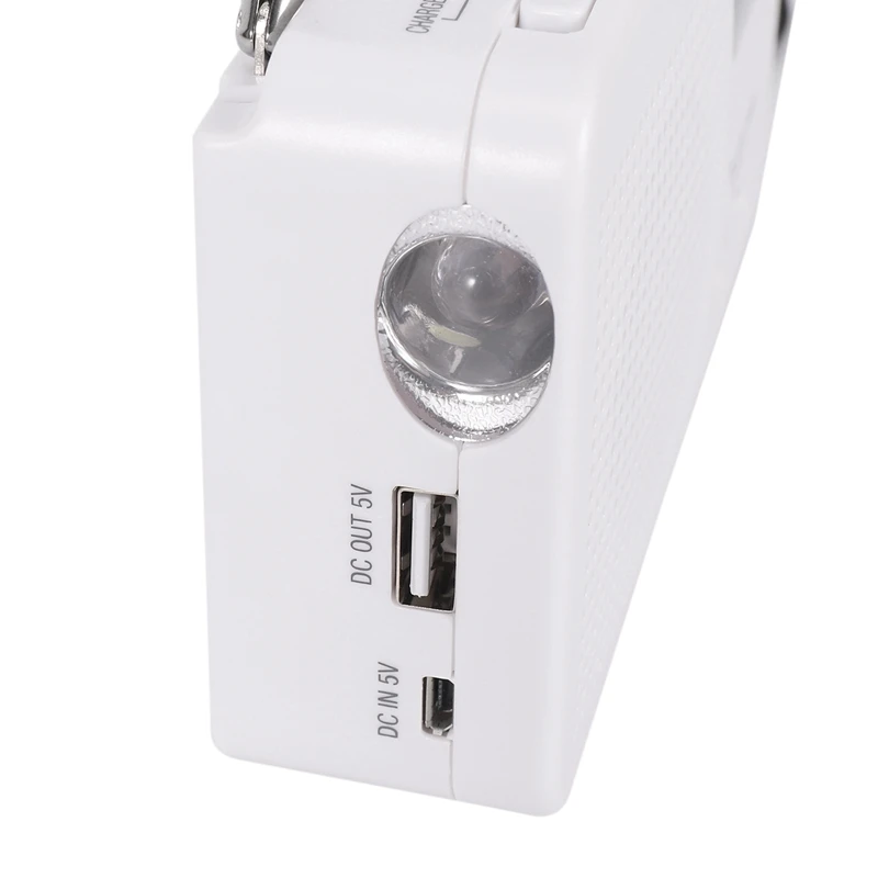 2X Acil Radyo İle Güneş Ve El Krank Kendinden Powered, Pil USB FM / AM Radyo LED el feneri Telefon Şarj Cihazı - 5