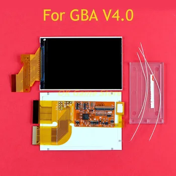 1 takım Parlaklık V4 IPS LCD Ekran Kiti GBA Konsolu için Yedek LCD ekran Ekran V4.0 IPS GBA Konsolu için