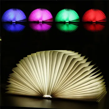 LED gece lambası katlanır okuma kitap ışık USB portu şarj edilebilir ev masa masa tavan dekor lambası 5 renkler Drop shipping