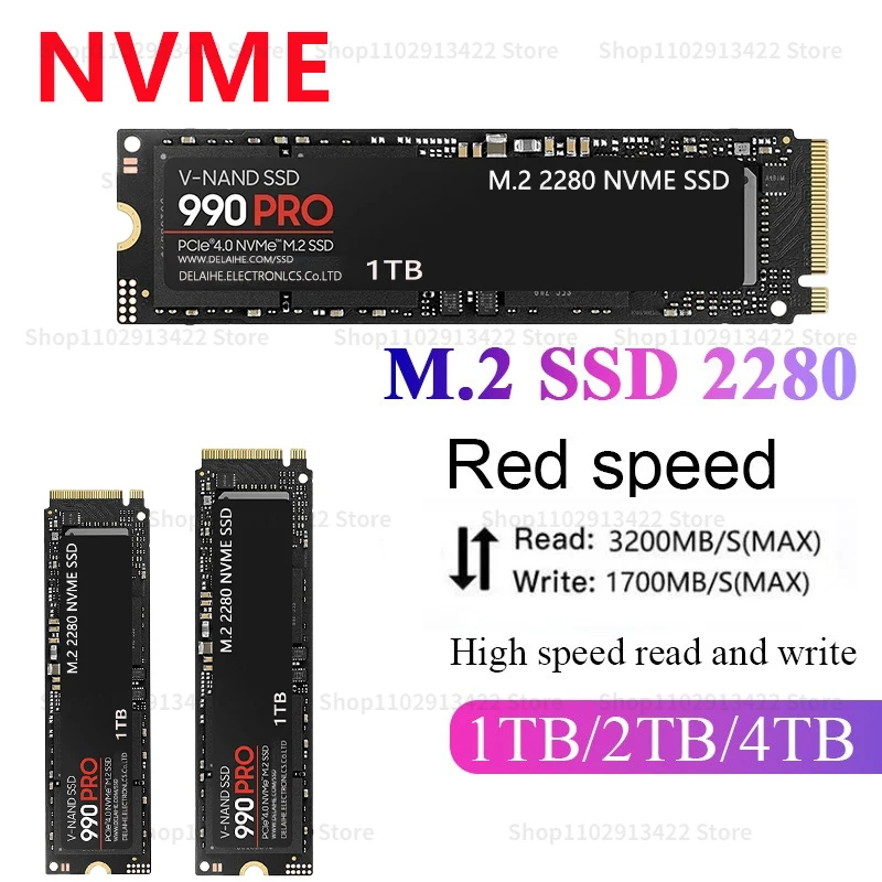 Taşınabilir SSD 4TB 2TB 990 PRO PCIe 4.0 NVMe 4.0 M. 2 2280 yüksek hızlı SSD Dahili Katı Hal sabit disk Dizüstü pc bilgisayar PS4 - 0