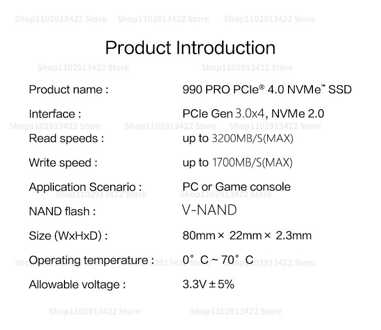 Taşınabilir SSD 4TB 2TB 990 PRO PCIe 4.0 NVMe 4.0 M. 2 2280 yüksek hızlı SSD Dahili Katı Hal sabit disk Dizüstü pc bilgisayar PS4 - 5