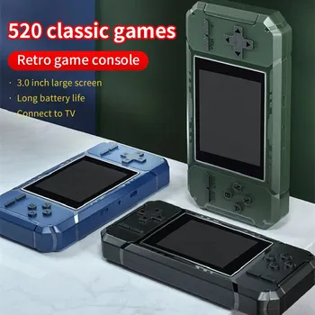 S8 Retro Taşınabilir Mini elde kullanılır oyun konsolu 8-Bit 3.0 İnç Renkli LCD Oyun Oyuncu Dahili 520 Oyunları Consola Ücretsiz kargo En İyi