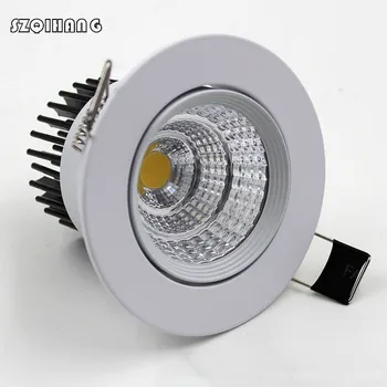 Yüksek Aydınlatma LED Kare Downlight COB 7W 12W LED Spot ışık dekorasyonu Tavan Lambası Ücretsiz Kargo AC85 ~ 265