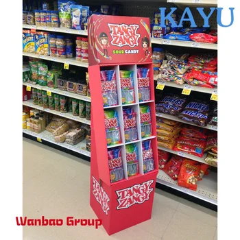 ticari ürünler gösterisi oluklu mineral pos pop up gıda perakende kat karton raf ekran şeker standı oyuncak raf