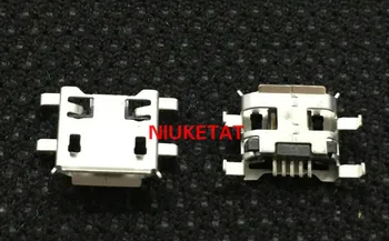 50 adet mikro usb Konektörü ağır plaka B tipi 5pin 0.72 mm var kıvırma tarafı Dişi Jack Cep Mini USB onarım mobil tablet
