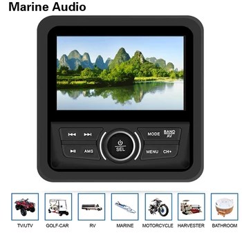 Su geçirmez Deniz Stereo Bluetooth Radyo Motosiklet Ses Tekne Araba MP5 Çalar Oto Ses Sistemi FM AM Alıcısı SPA UTV ATV