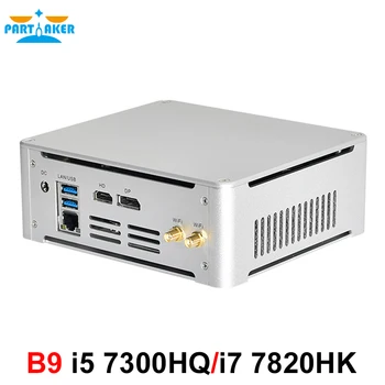 Partaker Mini PC Intel Core i5 7300HQ i7 7820HK DDR4 Windows 10 Linux 4 K Oyun UHD HTPC HDMI DP Mini Pc Masaüstü Bilgisayar