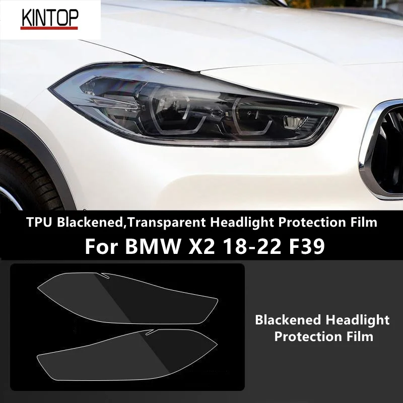 BMW için X2 18-22 F39 TPU Kararmış, Şeffaf Far koruyucu film, Far Koruma, Film Modifikasyonu - 0