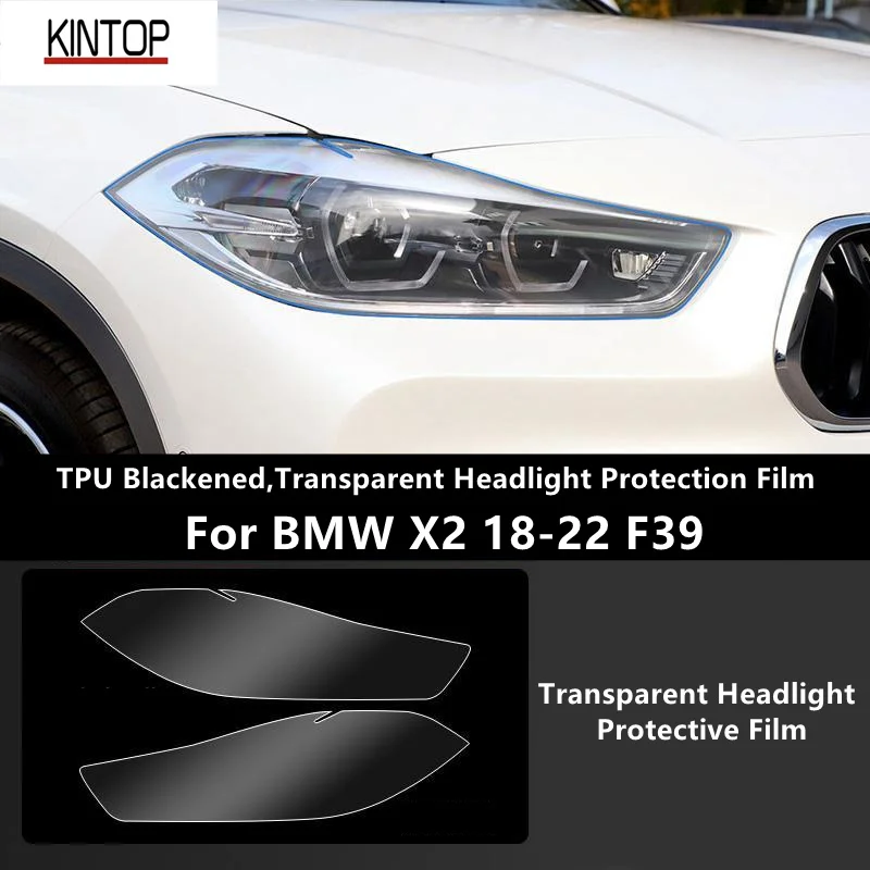 BMW için X2 18-22 F39 TPU Kararmış, Şeffaf Far koruyucu film, Far Koruma, Film Modifikasyonu - 1