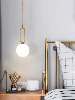 Modern İskandinav LED kolye lamba altın cam asılı ışıklar yemek odası lüks mutfak başucu avizeler odası dekorasyon