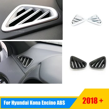 Hyundai Kona Encino 2018 2019 Araba ön Küçük hava çıkış Dekorasyon Kapak Trim ABS Mat / Karbon Aksesuarları Araba Styling
