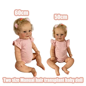 50CM 60CM Reborn Yürümeye Başlayan Popüler Maddie Sevimli Kız Bebek Köklü sarı saç Yumuşak Sarılın Vücut Yüksek Kaliteli Bebek