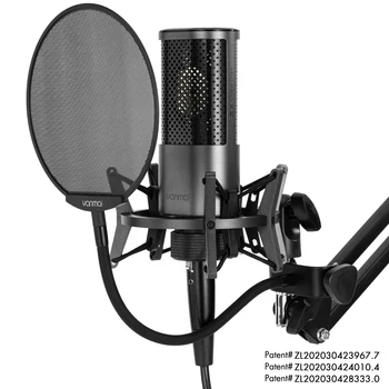 3.5 m Kondenser Mikrofon Kiti, Oyun Mikrofon, PC İçin, Şarkı, Metal Microfono, Pop Filtre Şok Dağı ile, Ayarlanabilir kol standı ile