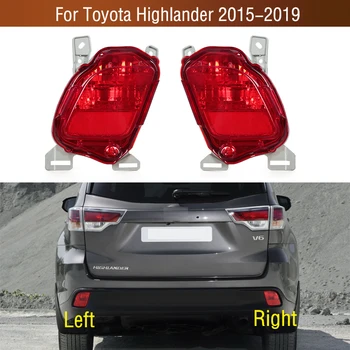 Toyota Highlander 2015-2019 için Araba Arka Tampon Kuyruk Park Fren Lambası Isınma Dönüş Sinyali Reflektör Lamba Kapağı Yok Ampul