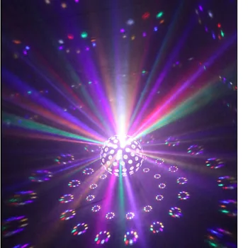 LED sahne aydınlatma armatürleri, dönen kristal sihirli küre ışık, ses kontrol ışığı, lazer spot ışığı, flaş ışığı, 9 renk