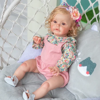 60 cm Reborn Yürümeye Başlayan Kız Prenses Sue-sue El Detaylı 3D Boyama çocuk oyuncak bebekler noel hediyesi