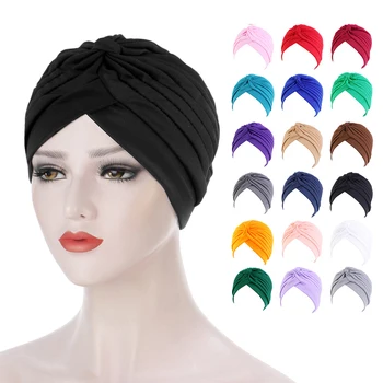 Kadın Şeker Renk islami türban Bandana Başörtüsü Kap Çizgili Bere Şapka Etnik İslam Undercap Başkanı Wrap Kap