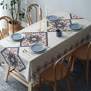 Masa Örtüsü Su Geçirmez ve Yağa Dayanıklı Sehpa Mat İskandinav Ins Dikdörtgen Ev yemek masası Örtüsü