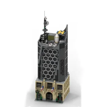 MOC Yapı Modüler Oskopta DIY Montaj Oyuncak Bina Modeli Hediye Teknoloji Yapı Tuğla Sokak Görünümü Dekorasyon