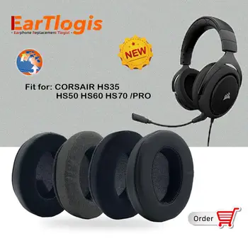 EarTlogis için Yedek Kulak pedleri CORSAİR HS50 HS60 HS70 HS35 PRO Kulaklık Parçaları Kulaklık Kapağı Yastık Bardak Yastık