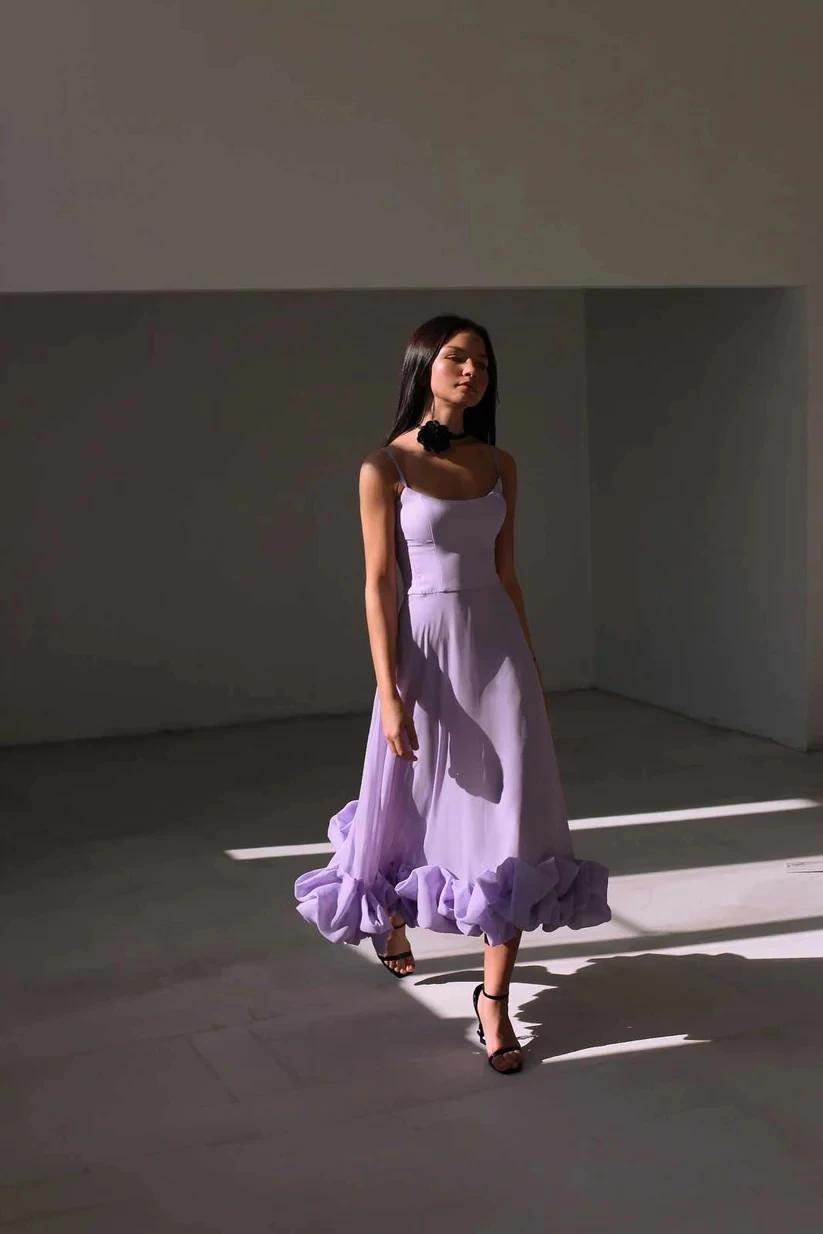Bodycon uzun elbise Kadınlar için 2023 Trend Seksi Mor Bir Çizgi Boyun A-LİNE Askı Midi Elbiseler Balo Abiye Örgün Parti Vestidos - 3
