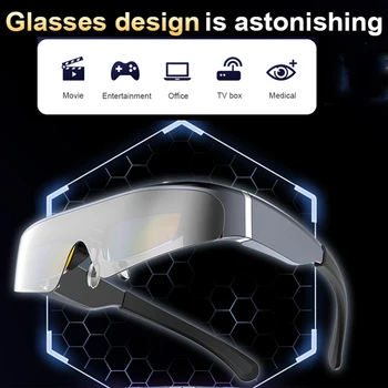lüks All-in-one 3D AR / VR Akıllı Video Gözlük büyük Görüş 4k görüntü kalitesi Ekran Taşınabilir Film Oyunları Ekran Özel Tiyatro