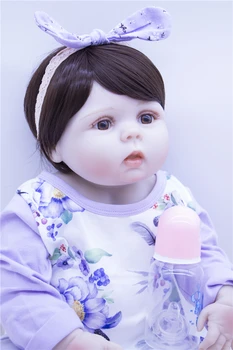 gerçekçi yeniden doğmuş bebek simülasyon yenidoğan bebek silikon bebek çocuk sevimli DIY oyuncak kız bebek çocuk eğitici oyuncak lol