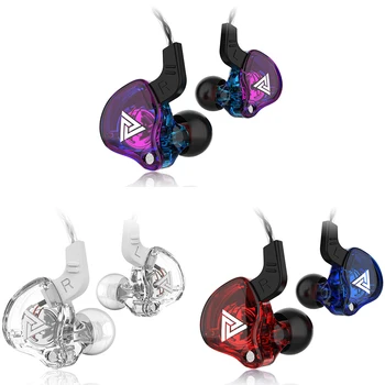 QKZ AK6 Bakır Sürücü HiFi spor kulaklıkları Bas Stereo Kulaklık müzik kulaklıkları 3.5 mm Kulak Kulaklık Mikrofon ile Koşu için