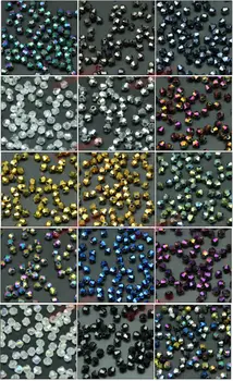Yüksek kalite 4mm 200 adet AAA Bicone Avusturyalı kristaller dağınık boncuklar topu kaynağı AB renk kaplama, bilezik kolye Takı Yapımı