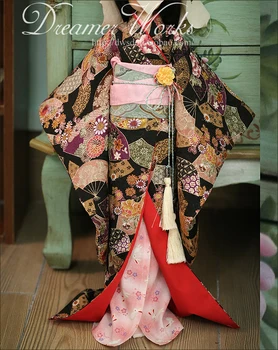 1/4 1/3 ölçekli BJD Japon kimono SD giyim BJD bebek aksesuarları, dahil değildir bebek, ayakkabı, peruk ve diğer aksesuarlar 18D1237
