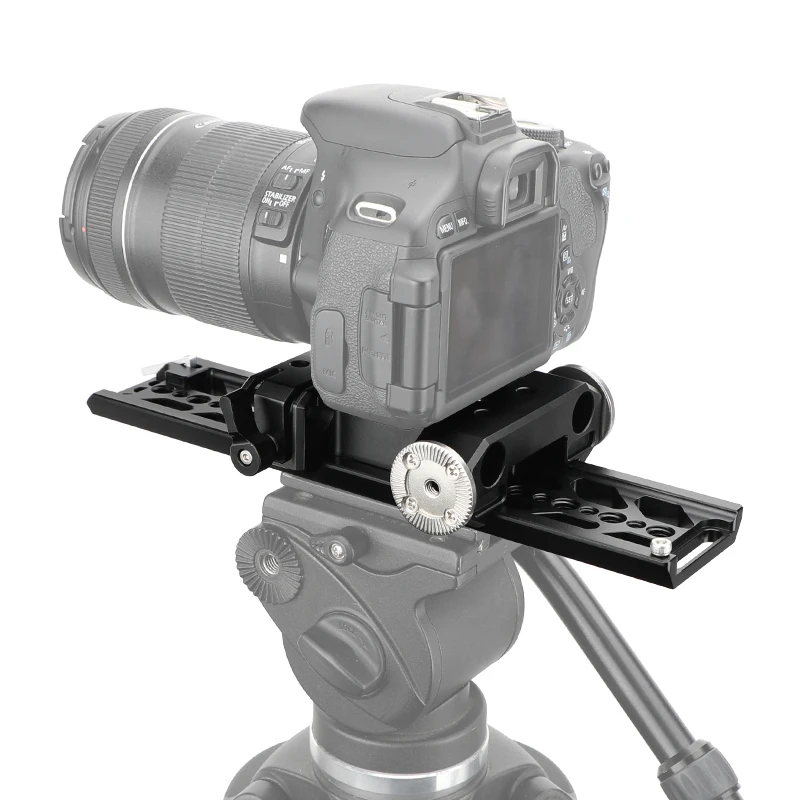 HDRIG Hızlı Bırakma Plakası 15mm Çift Çubuk Adaptörü Sabitleyici Aksesuarları Gimbal Plaka QR Taban Plakası Kiti - 5