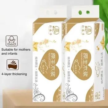 Sağlıklı 10 Rolls Mükemmel Aile PackRoll Kağıt Seti Gözyaşı - off Tuvalet Kağıdı Dört Katmanlar Ev Gereçleri