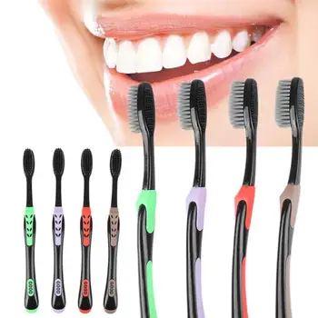 Ultra Yumuşak Bambu Diş Fırçası Sağlık Ağız Hijyeni Antibakteriyel Diş Fırçası Siyah Kafaları Diş Temiz Aracı