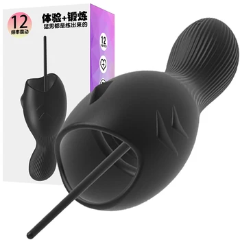 12 Vibratör Üretra masturbator kupası seks oyuncakları erkekler için otomatik oral seks makineleri 18 Yetişkin ürünleri erkek mastürbasyon araçları malzemeleri
