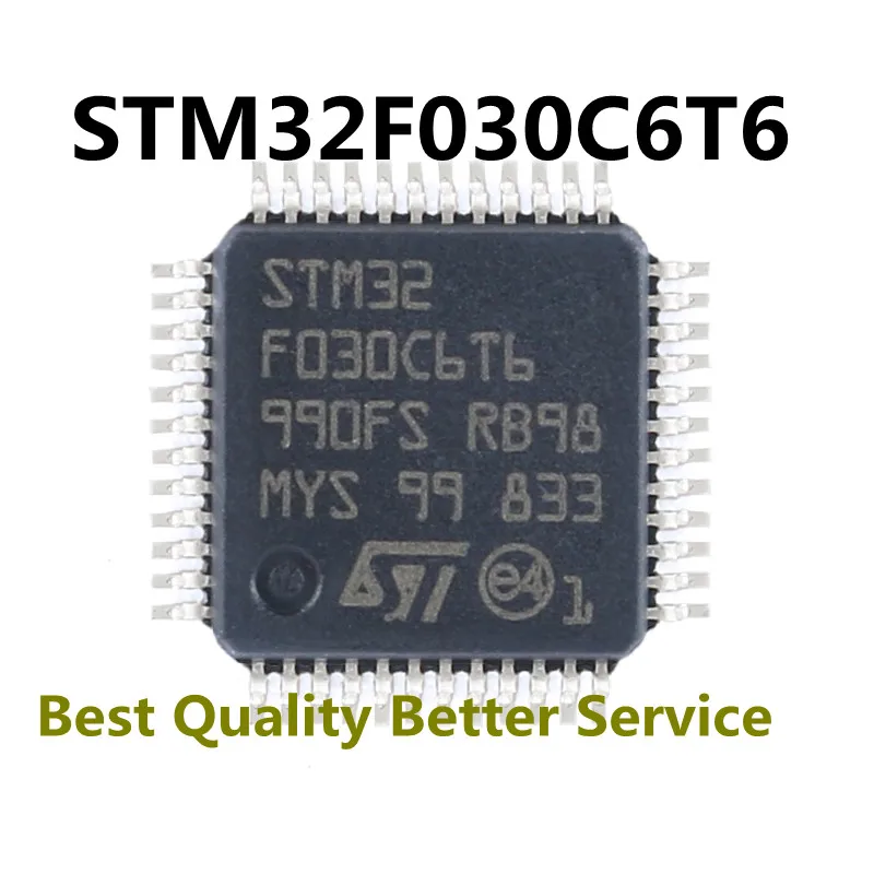 5 ADET STM32F030C6T6 STM32F030C6T6 LQFP-48 STM32F030 C6T6 LQFP-48 Mikrodenetleyici - 0