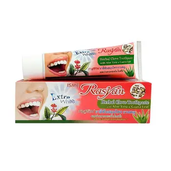 30G / 100G Tayland Diş Macunu Diş Beyazlatma Antibakteriyel Diş Macunu Lekeleri Kaldırmak Macun Ağız Diş Bakımı Nane Ot Karanfil F S7G2