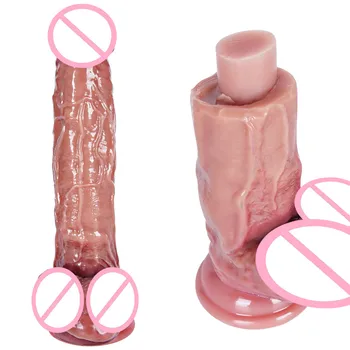 Kadınlar için silikon Yapay Penis Vantuz XXL Cilt Duygu Yumuşak Büyük Penis g-spot Vajina Anal Masaj Kadın Masturbator Seks Oyuncak