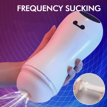 Pussy Araçları Emme Masturbator Erkek mastürbasyon kupası Otomatik Vibratör Oral Seks Makinesi Gerçek Vajina Seks Oyuncak Erkekler için Cep