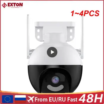1 ~ 4 ADET PTZ WiFi IP Kamera 4K AI İnsan Algılama Renk Gece Görüş Ses Video gözetim Kameraları Açık Güvenlik CCTV