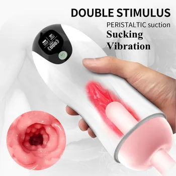 Seks Makinesi Oyuncakları Otomatik Emme mastürbasyon kupası Erkekler İçin Derin Boğaz Oral Vajina Emme Oral Seks Titreşimli Erkek Masturbator