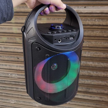 Taşınabilir bluetooth'lu hoparlör Kablosuz Sütun Büyük Güç Stereo Subwoofer Bas Parti Hoparlörler Mikrofon ile Aile Karaoke USB TF