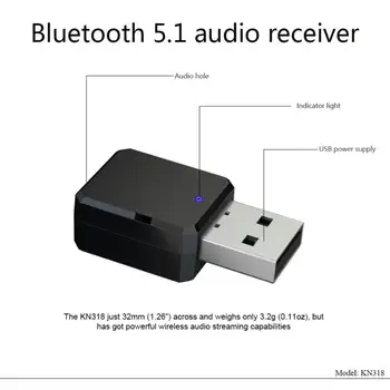Bluetooth uyumlu alıcı verimli araç ses AUX ses adaptörü