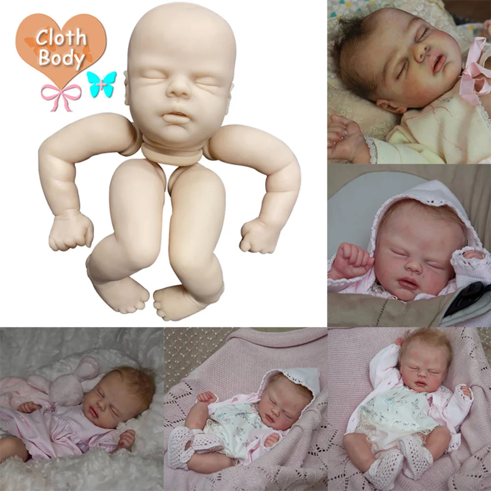 20 inç Bitmemiş Yeniden Doğmuş Bebek Kiti Kiara Boyasız Taze Renk Boş Bebek Kiti ile bez Vücut Yenidoğan Uyku Bebe Reborn - 0